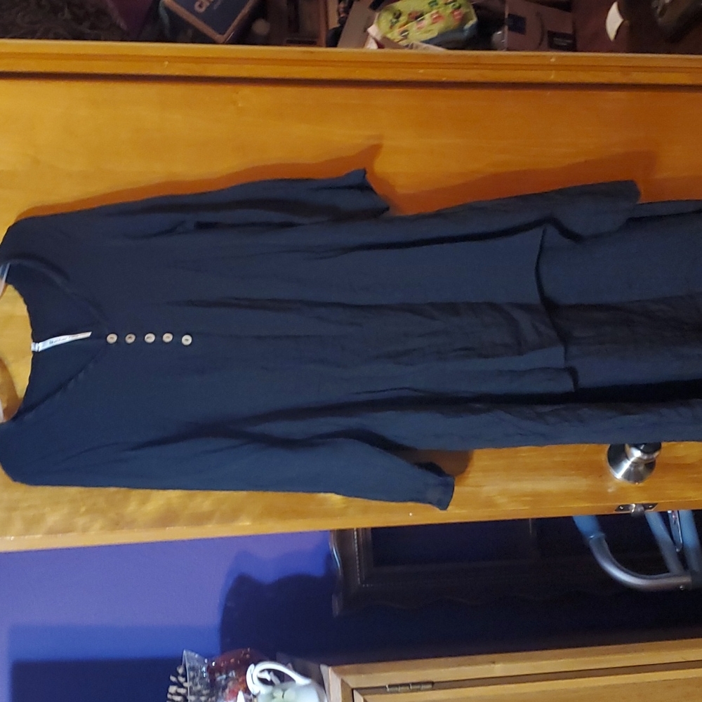 Number One Layered Black Long Sleeve Top.